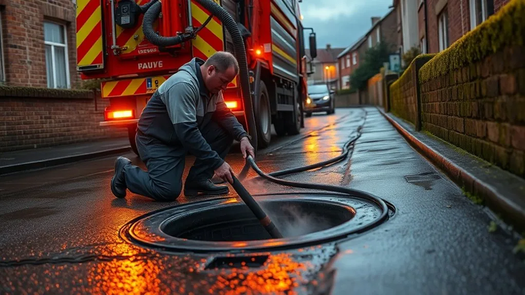 Blocked drain specialists in Bexleyheath clearing a drain